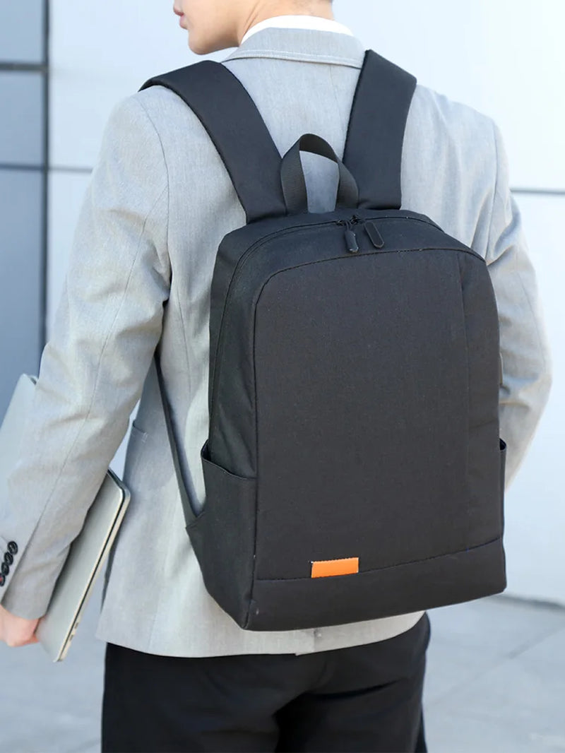 1 Pack 15.6 Inch Men'S Business Simple Computer Backpack Usb Charging Lightweight Schoolbag Travel Commuting