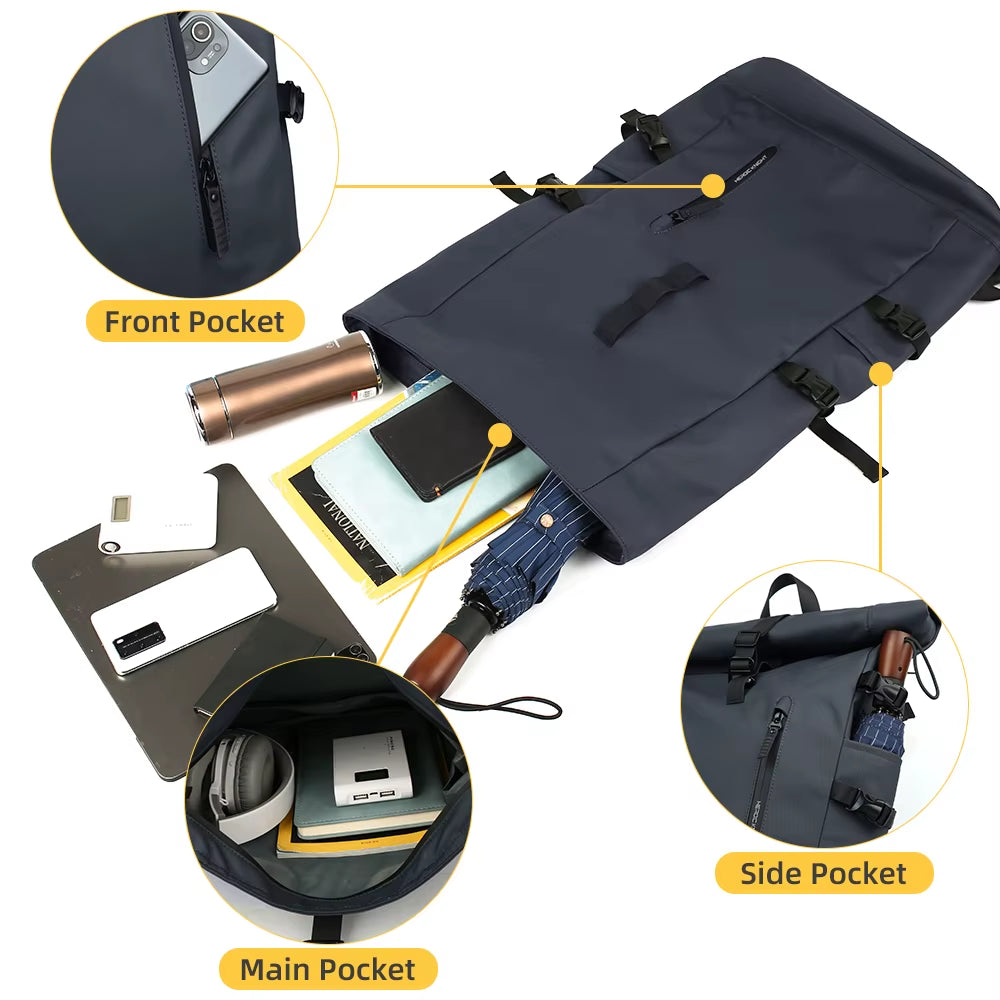 Large 15.6 Inch Laptop Backpack Men Anti-Theft Travel Backpack for Business University Bicycle School Backpack with USB Port
