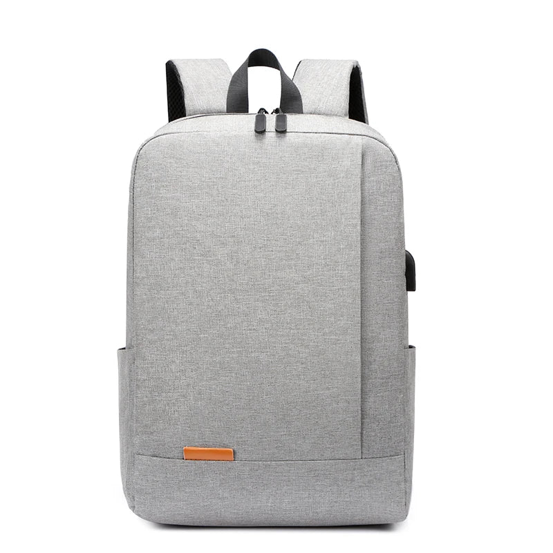 1 Pack 15.6 Inch Men'S Business Simple Computer Backpack Usb Charging Lightweight Schoolbag Travel Commuting