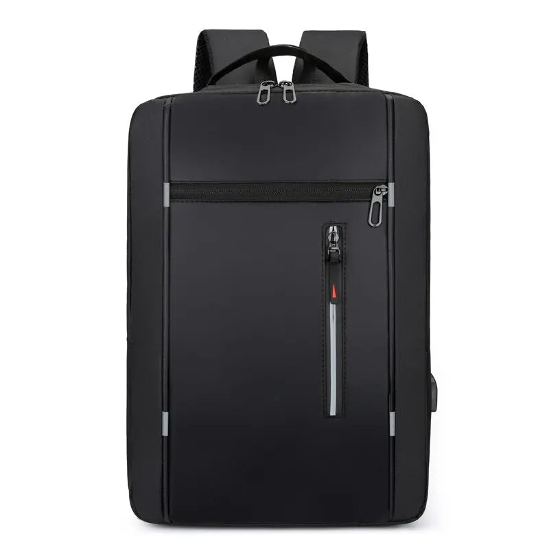 1 Pack 15.6 Inch Men'S Business Computer Bag Multi-Pocket High-Capacity Usb Charging Work Commuting Backpack