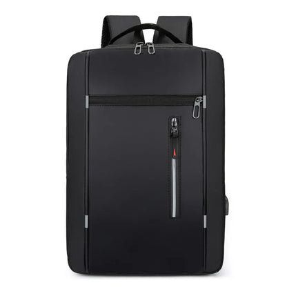 1 Pack 15.6 Inch Men'S Business Computer Bag Multi-Pocket High-Capacity Usb Charging Work Commuting Backpack