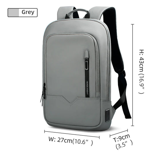 Backpack for 14" Laptop Thin Men Multifunctional Business Backpack Waterproof USB Charging Work Travel Backpack