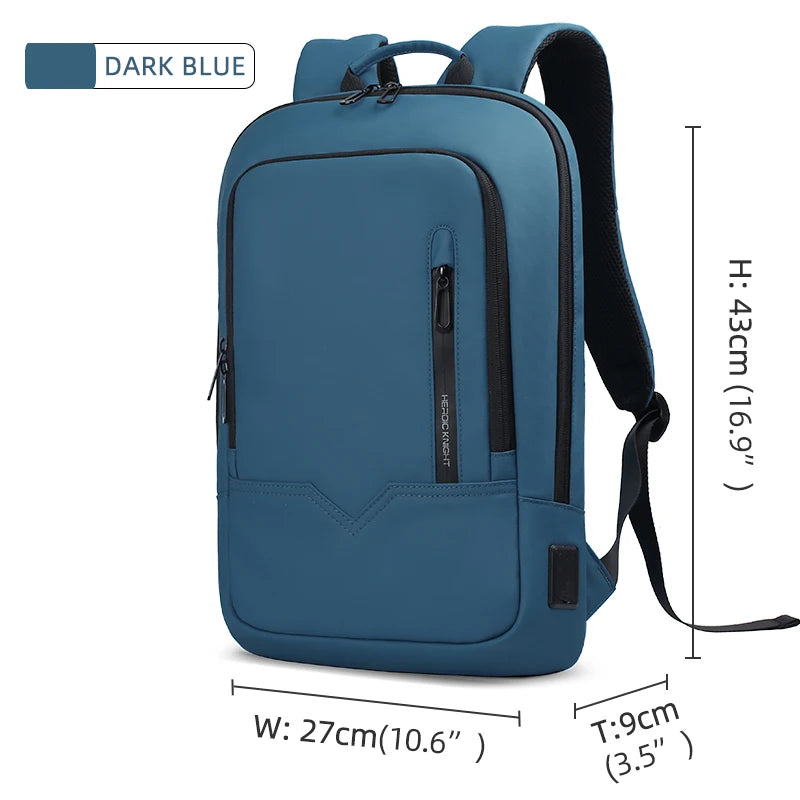 Backpack for 14" Laptop Thin Men Multifunctional Business Backpack Waterproof USB Charging Work Travel Backpack