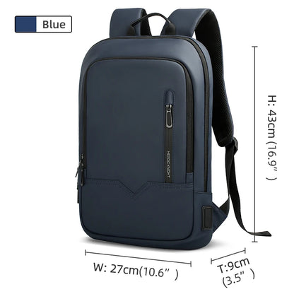 Backpack for 14" Laptop Thin Men Multifunctional Business Backpack Waterproof USB Charging Work Travel Backpack