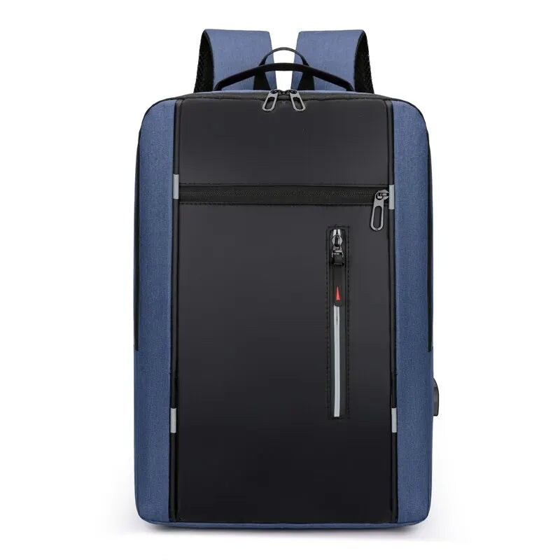 1 Pack 15.6 Inch Men'S Business Computer Bag Multi-Pocket High-Capacity Usb Charging Work Commuting Backpack