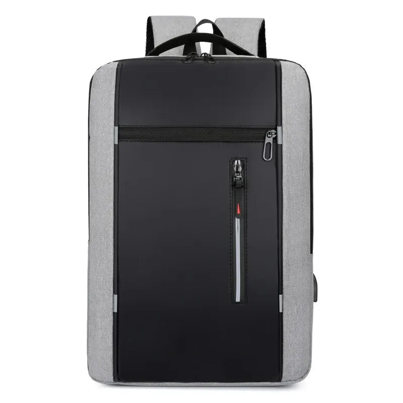 1 Pack 15.6 Inch Men'S Business Computer Bag Multi-Pocket High-Capacity Usb Charging Work Commuting Backpack