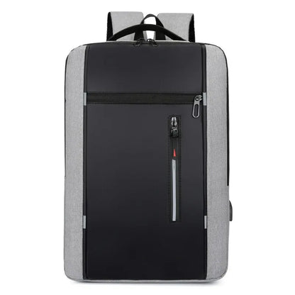 1 Pack 15.6 Inch Men'S Business Computer Bag Multi-Pocket High-Capacity Usb Charging Work Commuting Backpack