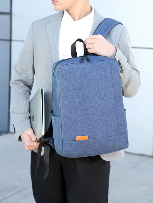 1 Pack 15.6 Inch Men'S Business Simple Computer Backpack Usb Charging Lightweight Schoolbag Travel Commuting