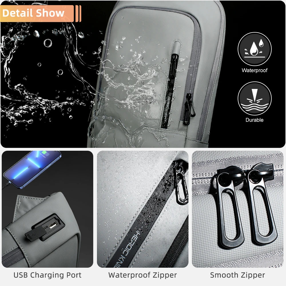 Backpack for 14" Laptop Thin Men Multifunctional Business Backpack Waterproof USB Charging Work Travel Backpack